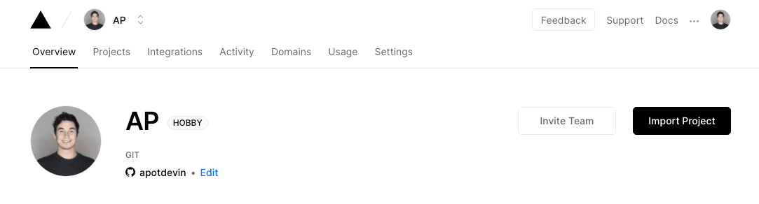 Vercel Domain