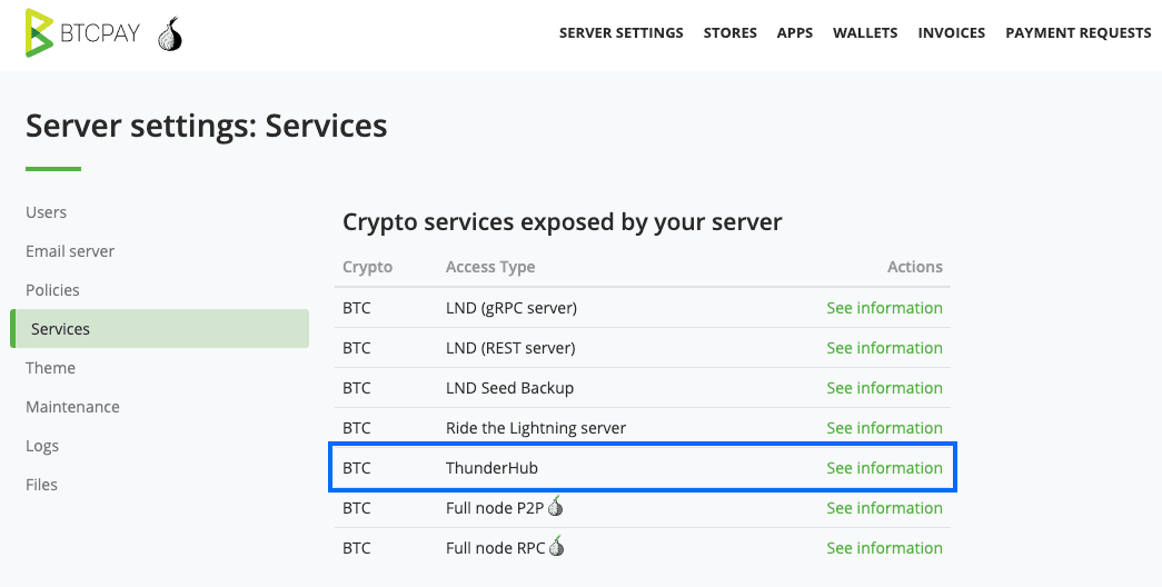 BTCPay Services